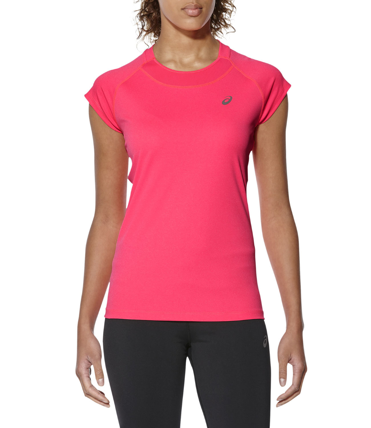 Беговая футболка женская Asics Capsleeve розовая - 3