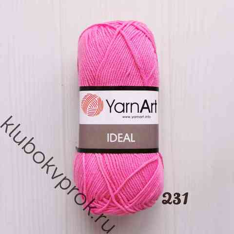 YARNART IDEAL 231, Яркий розовый