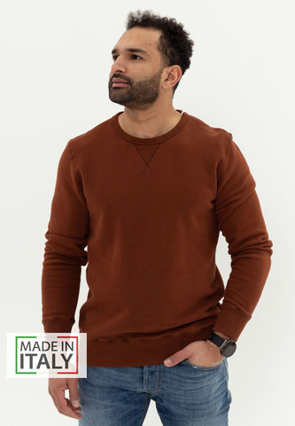 Свитшот Bowery NYC однотонный Fleece Bombay Brown