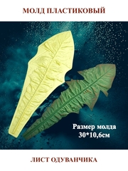 Молд пластиковый лист одуванчика 30х10,6см