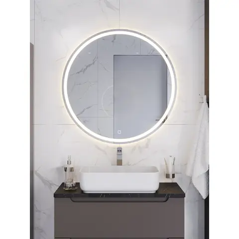 BelBagno SPC-RNG-800-LED-3000K-TCH Зеркало с встроенным светильником и сенсорным выключателем, 12V, 220-240V, 800x30