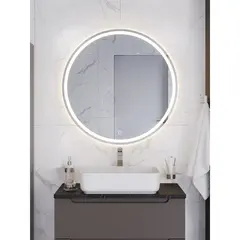 BelBagno SPC-RNG-800-LED-3000K-TCH Зеркало с встроенным светильником и сенсорным выключателем, 12V, 220-240V, 800x30 фото