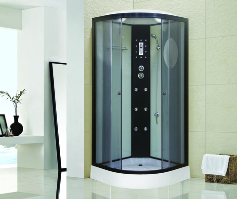 Душевая кабина Niagara Ultra NG-1901-01 (90х90х220) низкий поддон(16см),черный,стекло тонированное
