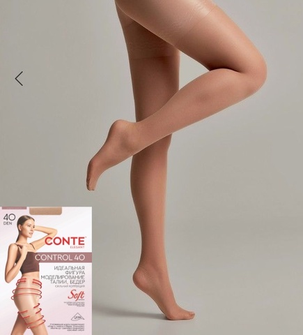 Колготки жен. Conte CONTROL  40,  p.4 nat