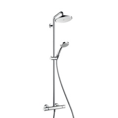 Hansgrohe Croma 27188000 Душевая система внешнего монтажа с термостатом 121 см с верхней лейкой 22х22 см фото