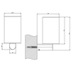 Gessi Rilievo 59508#031 Стакан настенный, цвет: черный/хром