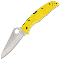 Фото Складной нож Spyderco Pacific Salt 2 91PYL2, сталь H1, рукоять FRN, жёлтый