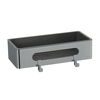 Lemark Shelf Line 9771043 Полка для душа прямая из нерж. стали с крючками, хром/вставка-пластик графит