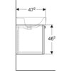 Geberit Renova Plan 879070000 Тумба под раковину, 53x46.3x47.2см, матовый белый / меламиновое покрытие, ультраглянцевый белый / пленочное покрытие