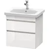 Duravit DuraStyle DS648002222 Тумба под раковину, ширина, мм-580, глубина, мм-448, высота, мм-610, тип установки-подвесной, форма мебели-прямоугольная, раковина-необходимо заказать, вырез под раковину-один, форма раковины-прямоуго