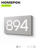 Номер на дверь 894, табличка на дверь для офиса, квартиры, кабинета, аудитории, склада, серая 120х70 мм, Айдентика Технолоджи