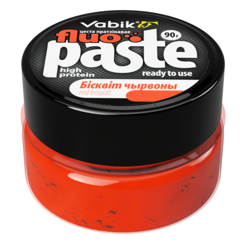 Приманка Vabik PASTE FLUO Бисквит красный 90г /3шт в уп/ продажа от 3 шт.