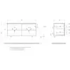 BelBagno KRAFT-1200-4C-SO-AO База под раковину подвесная с фрезерованными ручками по всей длине фасада с чет-мя выкатн. ящ., Голубой Мат.,1200x455x500