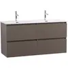 BelBagno UNO-1200-4C-SO-СO База под раковину подвесная с фрезерованными ручками по всей длине фасада с четырьмя выкатн. ящ., Бежевый матовый, 1200x455x608