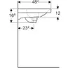 Geberit Acanto 500.622.01.2 Раковина с полкой 75x48.2см, белый