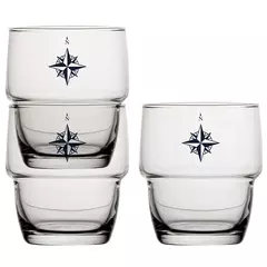 Non-slip ecozen stackable glass – northwind – 6 pcs Marine Business