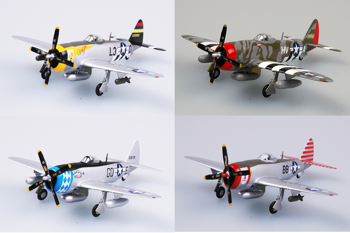 Модель Американский Истребитель бомбардировщик P-47D Trunderbolt масштаб 1:72