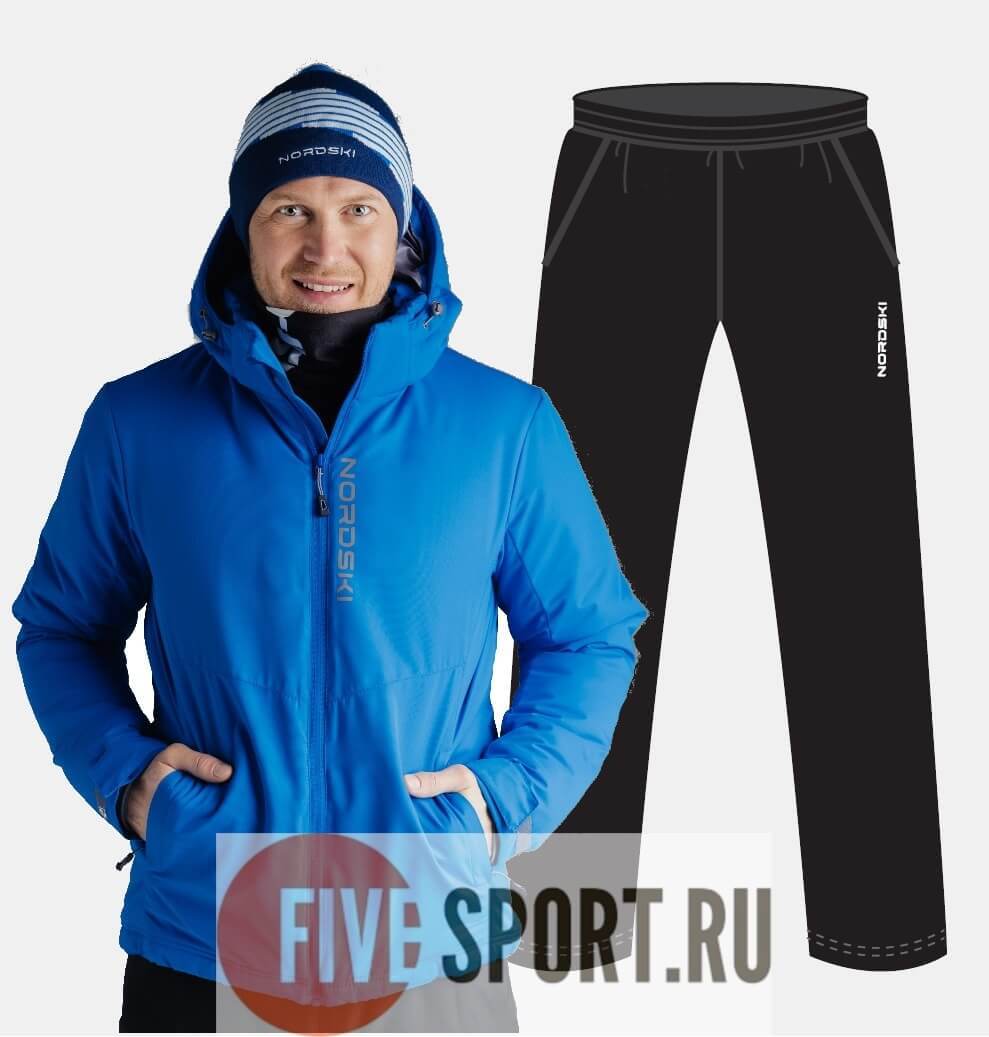 Nordski Montana зимний лыжный костюм мужской синий - 4