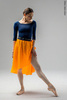 Wrap skirt with elastic waist and ties | neon_orange