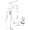 Delabie 2720LEP Смеситель EP для раковины, В.95, Д.120,  тяга+слив, гигиенич. рычаг