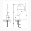 Gessi Goccia 33604#279 Смеситель для раковины на 1 отверстие, высокий, излив 174мм R=90, цвет: белый