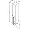 Am.Pm M90CSL0306WG GEM. шкаф-колонна. напольный. левый. 30 см. двери. push-to-open. цвет: белый. глянец