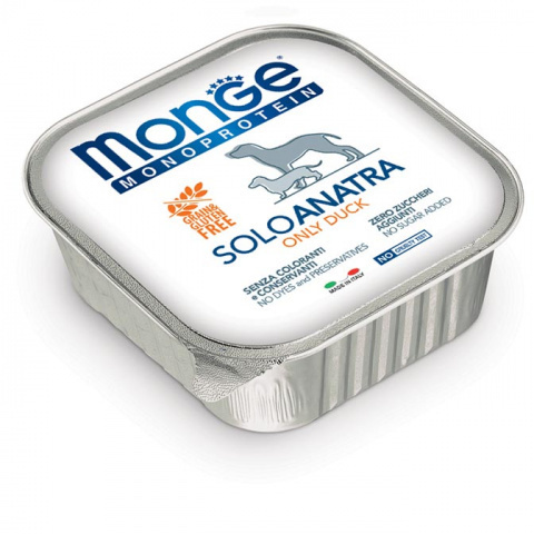 Monge Dog Monoprotein Solo консервы для собак паштет из утки 150 г