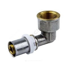 Угольник МП латунь никель пресс Дн 16х3/4"х90гр ВР ГОСТ 32415-2013 8007 Aquasfera 8007-02