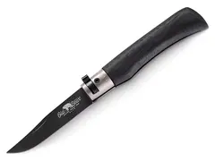 Нож складной Old Bear Total Black M, сталь 1.4060, PTFE, чёрный ламинат