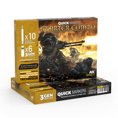Набор акриловых маркеров AK Interactive Starter Combo: Quick Marker + 3Gen + Free Brush