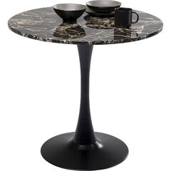 Стол Schickeria Marbleprint Black Ø80 см