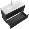 BelBagno UNO-MINI-900-2C-SO-GSO База под раковину подвесная с фрезеров. ручк. по всей длине фасада с двумя выкатн. ящ.,Темно-Серый Мат.,900x395x608
