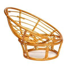 Кресло Папасан (Papasan 23/01 W)/с подушкой и ремешками/ (Honey (Мед)-коричневый