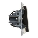 Выключатель одноклавишный с подсветкой/индикацией - Legrand SUNO - 10АХ 250В безвинтовые зажимы -  Антрацит — фото 3
