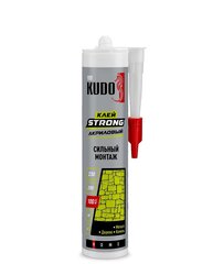 Клей KUDO HOME Strong для сильного монтажа, на акриловой основе, белый, 280 мл новинка!