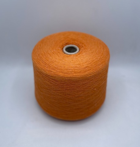 Бобинная пряжа (пр.Италия),art-Scozia 1500м/100гр,100%Шерсть, цвет-Оранжевый меланж , арт.28306