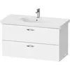 Duravit XBase XB619301818 Тумба под раковину, ширина, мм-1000, глубина, мм-458, высота, мм-560, тип установки-подвесной, форма мебели-прямоугольная, раковина-необходимо заказать, ящики-2, открывание-выдвижное, цвет-белый матовый