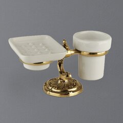 Art&Max Barocco Crystal AM-1789-BR-C Стакан и мыльница настольные, цвет: бронза фото