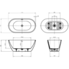 BelBagno Uno BB701-1400-720-K Акриловая ванна, 140x72, цвет: белый