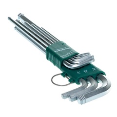 Jonnesway H06SA209S Набор ключей торцевых шестигранных удлиненных с шаром дюймовых, 9 предметов 48823
