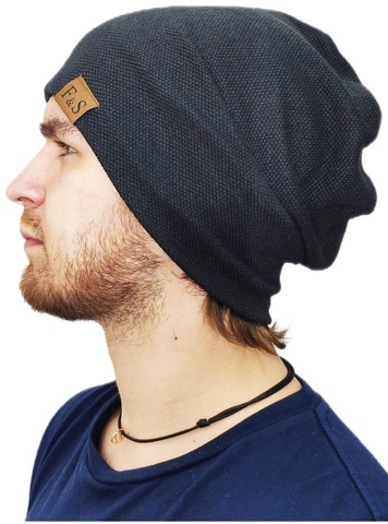 Картинка шапка-бини Skully Wear YZM-760-F black - 5