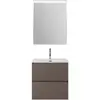 BelBagno UNO-MINI-500-2C-SO-СO База под раковину подвесная с фрезерованными ручками по всей длине фасада с двумя выкатн. ящ., Бежевый Мат.,500x395x608