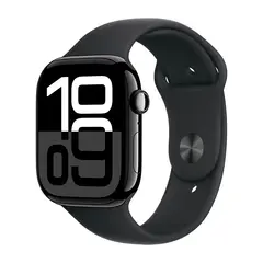 Умные часы Apple Watch Series 10 GPS, 46mm, Jet Black Aluminium Case with Sport Band M/L, Black (Черный) MWWQ3