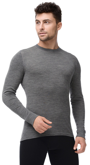 Термобелье Футболка Norveg Soft Shirt мужская с длинным рукавом серая