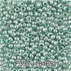 Бисер Чехия "GAMMA" круглый 6 10/0 2.3 мм F397 св. зеленый/металлик ( 18165 )