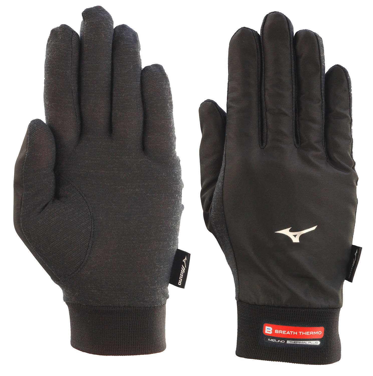 Перчатки для бега Mizuno Wind Guard черные