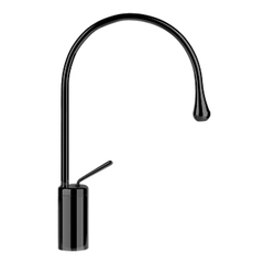 Gessi Goccia 33605#299 Смеситель для раковины на 1 отверстие, высокий, излив 244мм R=125, цвет: черный фото