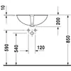 Duravit Santosa 466510000 Раковина 510x375 мм, встраиваемая снизу, с переливом. вкл. крепление для деревянной столешницы, цвет белый