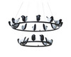 Люстра Creative Bird Chandelier черная 12+6R