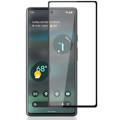 Защитное стекло 5d для Google Pixel 6a (Full Glue полная проклейка, черная рамка)